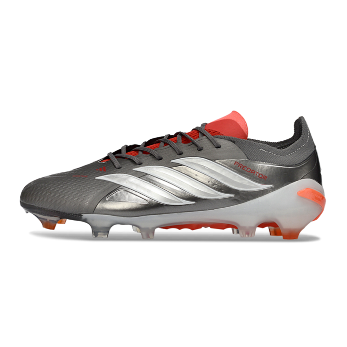 adidas Predator Elite FG Finishers Steel Pack - Iron Metal Footwear White Lucid Red