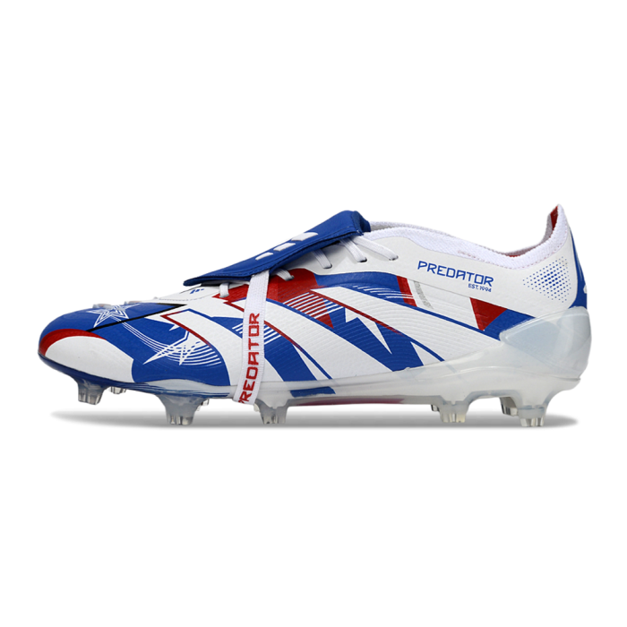 adidas Predator Elite Fold-over Tongue FG White Royal Blue Red