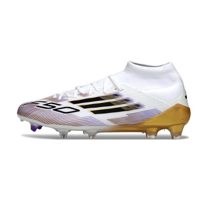 adidas F50 Elite Mid FG Road to Glory - Footwear White Core Black Gold Metallic