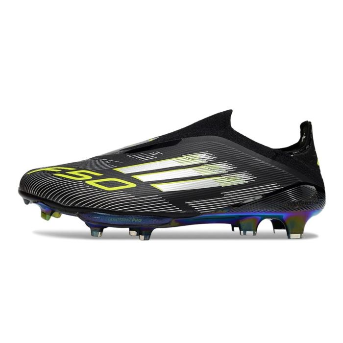 adidas F50+ Elite Laceless FG Black Silver Volt adidas F50+ Elite Laceless FG Black Silver Volt