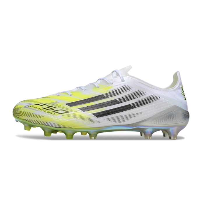 adidas F50 Sparkfusion Elite Low Cut FG/AG - Footwear White/Iron Metal/Hi-Res Yellow