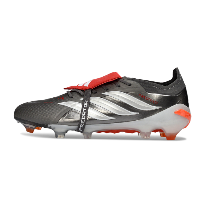 adidas Predator Elite Fold-over Tongue FG Finishers Steel Pack - Iron Metal Footwear White Lucid Red