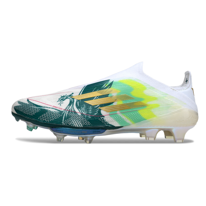 adidas F50 + Elite Laceless FG White Green Gold Red