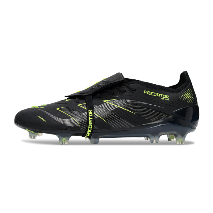 adidas Predator Elite Fold-over Tongue FG Electric Stealth - Core Black Carbon Lucid Lemon