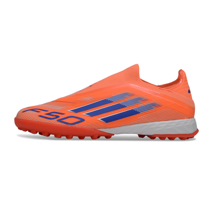 adidas F50 Elite Laceless TF Beam Orange Lucid Blue Cloud White