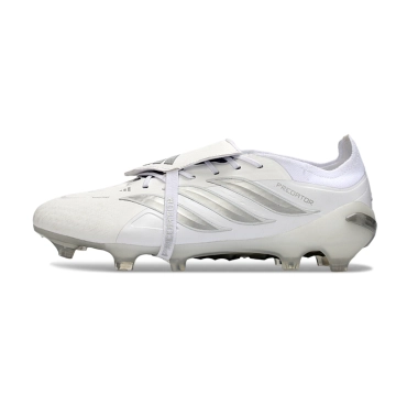 adidas Predator Elite Fold-over Tongue FG Pearlized - Footwear White Silver Metallic