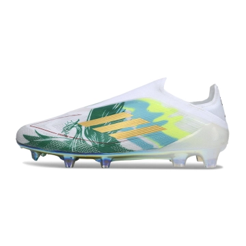 adidas F50 Elite Laceless FG White Green Gold