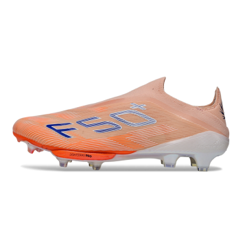 adidas F50 + Elite Laceless FG Coral Blaze - Beam Orange Lucid Blue Footwear White