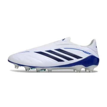 adidas Copa Pure IV Elite Laceless FG White Black Blue Firm Ground Football Boot