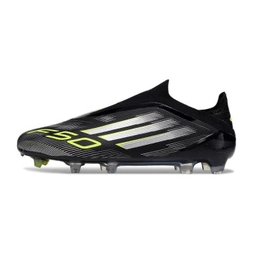 adidas F50 Elite Laceless FG Black Silver Volt