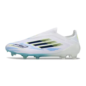adidas F50 Elite Laceless FG Cloud White Core Black Lucid Blue