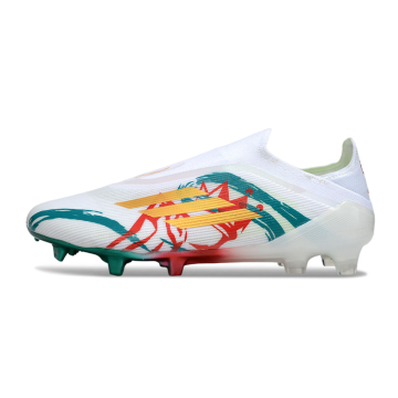 adidas F50 Elite Laceless FG White Red Gold Green