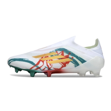 adidas F50 Elite Laceless FG White Red Gold Green