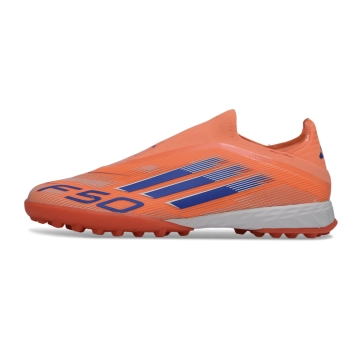 adidas F50 Elite Laceless TF Beam Orange Lucid Blue Cloud White