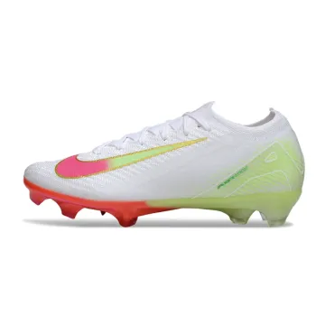 Nike Air Zoom Mercurial Vapor 16 Elite FG White Pink Green Firm Ground Football Boot